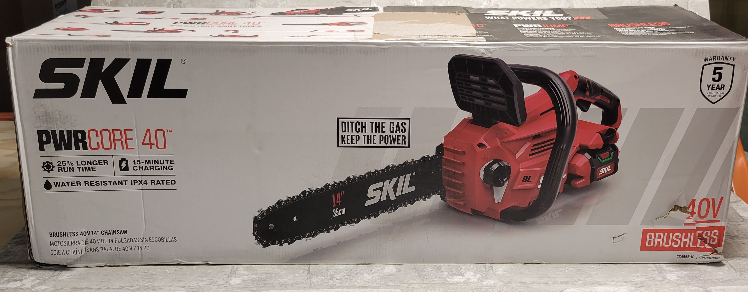 SKIL PWRCore 14" Cordless Chainsaw Kit 2.Ah Battery & PWR Jump Charger CS4555-10 (8073521397998)